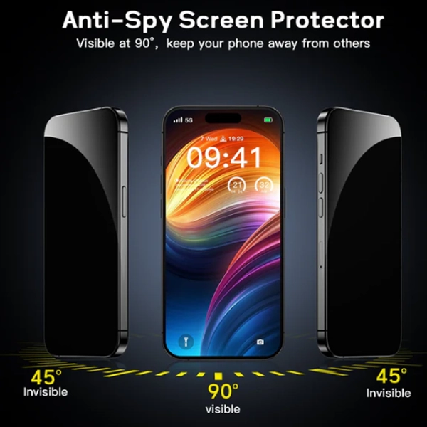 iPhone 16 Pro Privacy Screen Protector-Anti-spy Tempered-Glass Privacy Screen Protector - Image 3