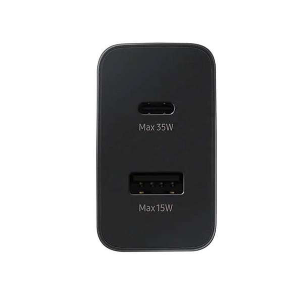 Samsung Super Fast 35W Dual Port USB-C & USB-A Mobile Charger - Black - Image 2