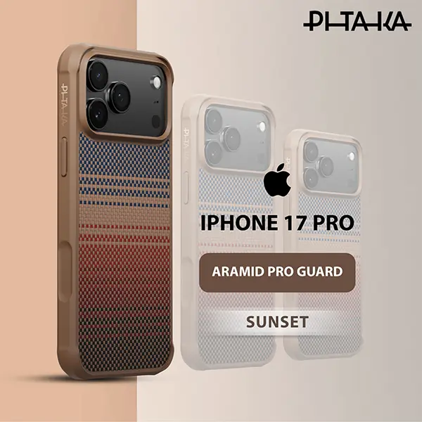 PITAKA ARAMID PRO GUARD CASE FOR IPHONE 17 PRO-SUNSET