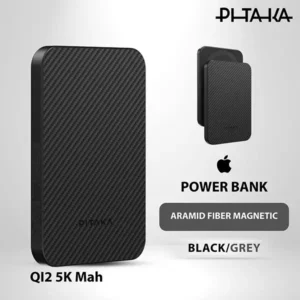 PITAKA ARAMID FIBER MAGNETIC POWER BANK QI2 5000mah-BLACK/GREY