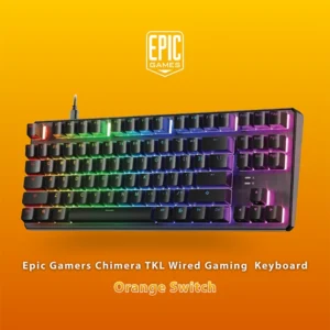 EPIC GAMERS CHIMERA TKL WIRED GAMING KEYBOARD ORANGE SWITCH