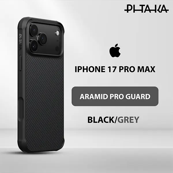 PITAKA ARAMID PRO GUARD CASE FOR IPHONE 17 PRO MAX-BLACK/GREY
