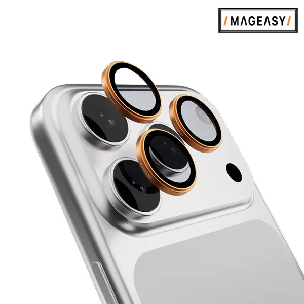MAGEASY LENZ SAPPHIRE CAMERA LENS PROTECTOR FOR IPHONE 17 PRO/PRO MAX-CORAL - Image 2