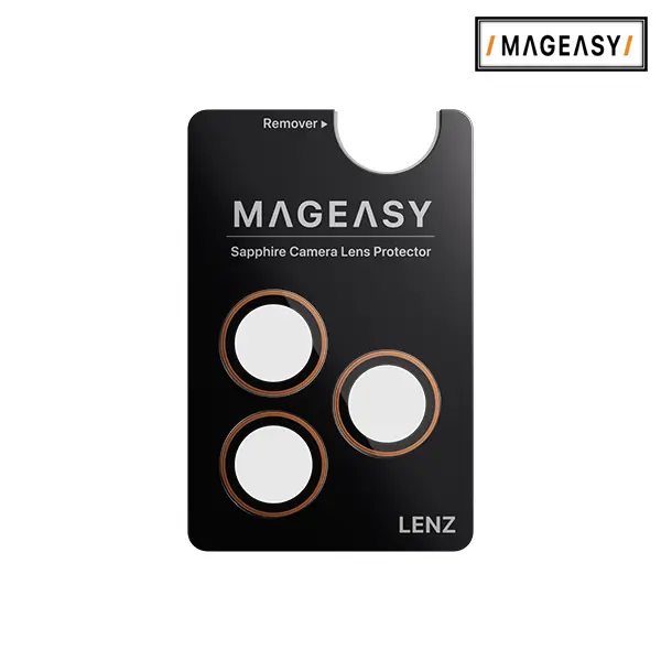 MAGEASY LENZ SAPPHIRE CAMERA LENS PROTECTOR FOR IPHONE 17 PRO/PRO MAX-CORAL - Image 4