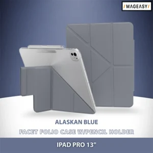 MAGEASY FACET FOLIO CASE W/PENCIL HOLDER FOR IPAD PRO 13"-ALASKAN BLUE
