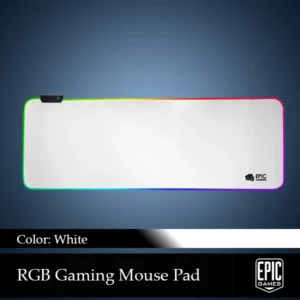 EPIC GAMERS RGB GAMING MOUSE PAD - WHITE