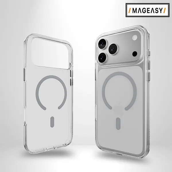 MAGEASY BRIGHT M CLEAR CASE FOR IPHONE 17 PRO-TRANSPARENT/ MIST RING - Image 2