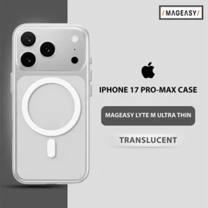 MAGEASY LYTE M ULTRA THIN .70MM CASE FOR IPHONE 17 PRO MAX-TRANSLUCENT