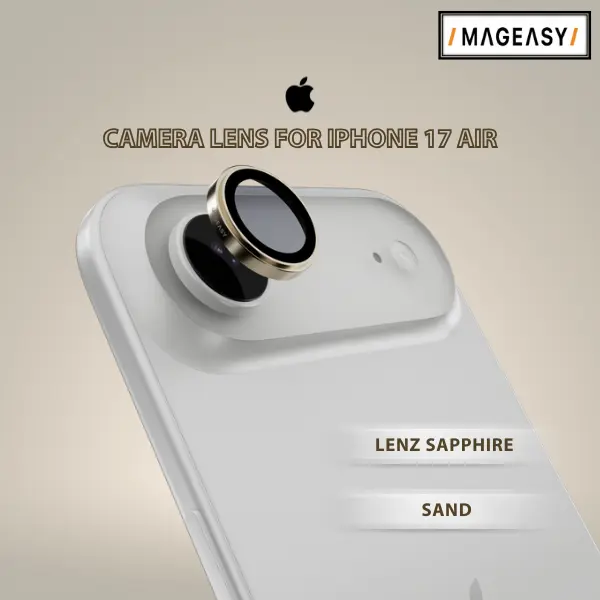MAGEASY LENZ SAPPHIRE CAMERA LENS PROTECTOR FOR IPHONE 17 AIR-SAND