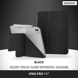 MAGEASY FACET FOLIO CASE W/PENCIL HOLDER FOR IPAD PRO 11"-BLACK