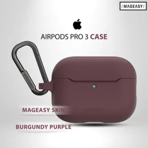 MAGEASY SKIN CASE FOR AIRPODS PRO 3-BURGUNDY PURPLE