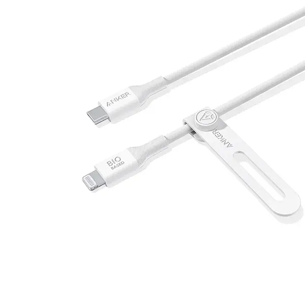 Anker 542 USB-C to Lightning Cable 6ft Bio-Based White - Image 2