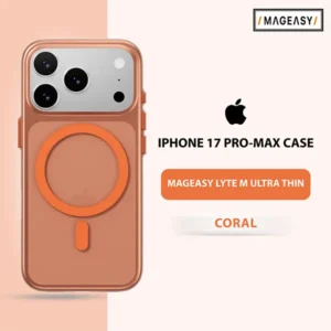 MAGEASY LYTE M ULTRA THIN .70MM CASE FOR IPHONE 17 PRO MAX-CORAL