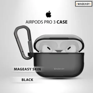 MAGEASY SKIN AIRPODS CASE FOR AIRPODS PRO 3-BLACK