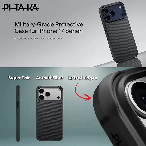 PITAKA ARAMID PRO GUARD CASE FOR IPHONE 17 PRO MAX-BLACK/GREY - Image 7