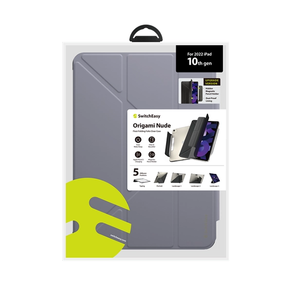 SWITCHEASY ORIGAMI NUDE FOLIO CASE W/PENCIL HOLDER FOR 2022 IPAD 10TH GEN - ALASKAN BLUE - Image 2