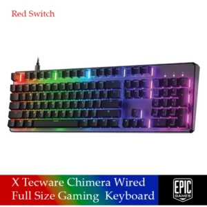 EPIC GAMERS X TECWARE CHIMERA WIRED FULL SIZE GAMING KEYBOARD RED SWITCH
