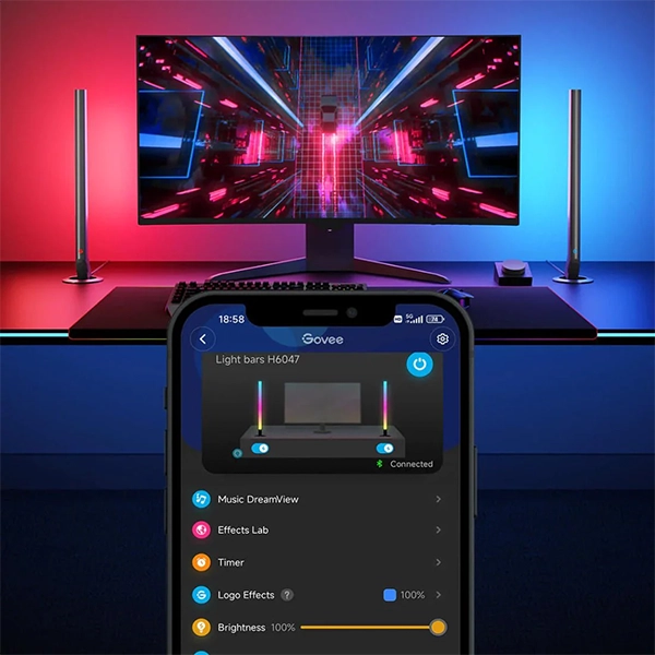 GOVEE RGBIC SMART GAMING LIGHT BARS WITH SMART CONTROLLER - Image 4
