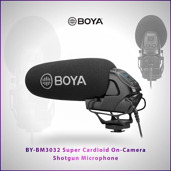 BOYA BY-BM3032 SUPER CARDIOID ON-CAMERA SHOTGUN MICROPHONE