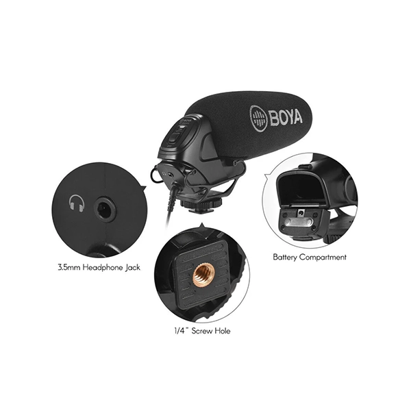 BOYA BY-BM3032 SUPER CARDIOID ON-CAMERA SHOTGUN MICROPHONE - Image 4