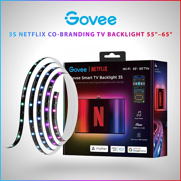 GOVEE 3S NETFLIX CO-BRANDING TV BACKLIGHT 55"–65"