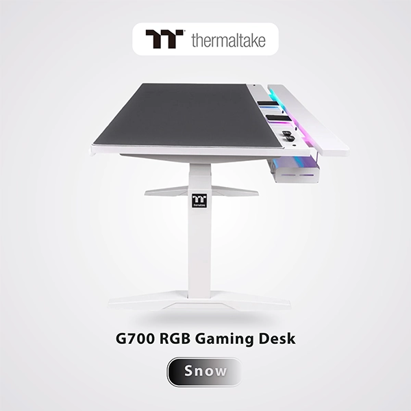 THERMALTAKE G700 RGB GAMING DESK – SNOW