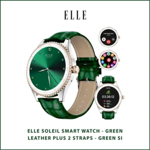 Elle Soleil Smart Watch Green Leather Plus 2 Straps Green Si