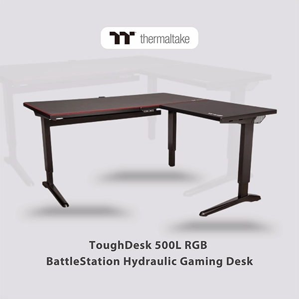 THERMALTAKE TOUGHDESK 500L RGB BATTLESTATION HYDRAULIC GAMING DESK