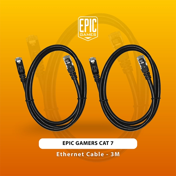 EPIC GAMERS CAT 7 ETHERNET CABLE 3M - HIGH SPEED