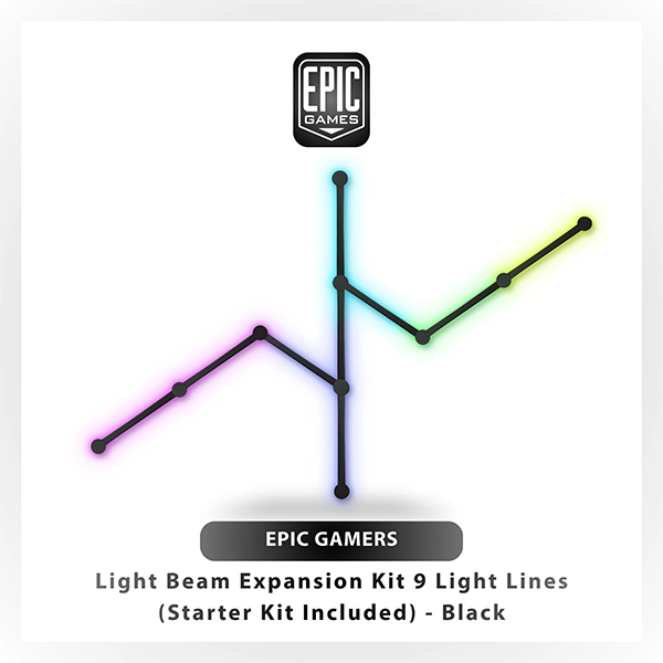 EPIC GAMERS LIGHT BEAM EXPANSION KIT 9 LIGHT LINES – STARTER KIT INCLUDED – BLACK