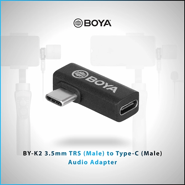 BOYA BY-K5 USB TYPE-C MALE TO TYPE-C FEMALE RIGHT-ANGLE ADAPTER