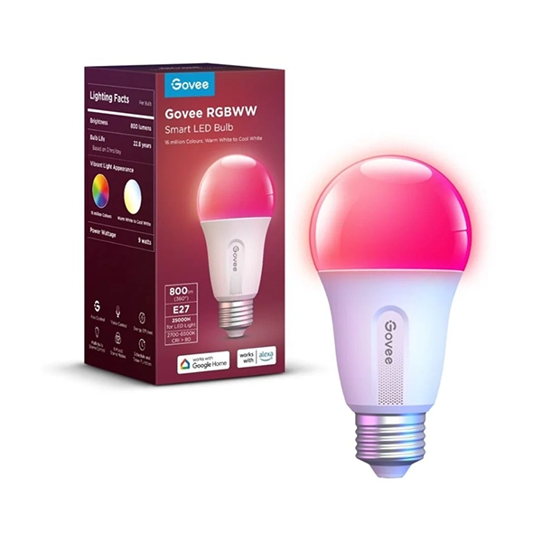 GOVEE WIFI & BLUETOOTH SMART LIGHT BULB 800LM – 1 PACK - Image 2