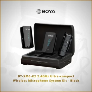 BOYA BY-XM6-K2 2.4GHZ ULTRA-COMPACT WIRELESS MICROPHONE SYSTEM KIT - BLACK