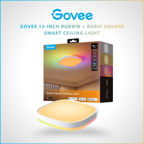 GOVEE 12-INCH RGBWW + RGBIC SQUARE SMART CEILING LIGHT