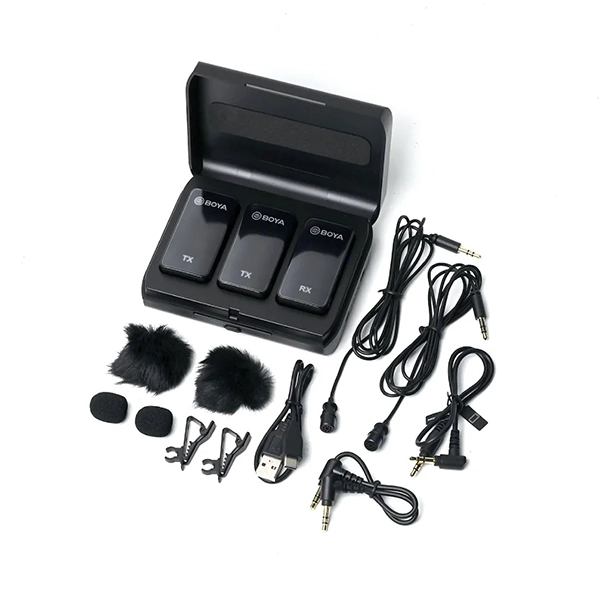 BOYA BY-XM6-K2 2.4GHZ ULTRA-COMPACT WIRELESS MICROPHONE SYSTEM KIT - BLACK - Image 3