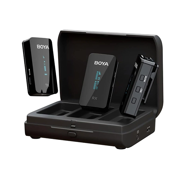 BOYA BY-XM6-K2 2.4GHZ ULTRA-COMPACT WIRELESS MICROPHONE SYSTEM KIT - BLACK - Image 4