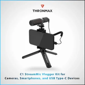 THRONMAX C1 STREAMMIC VLOGGER KIT FOR CAMERAS, SMARTPHONES, AND USB TYPE-C DEVICES