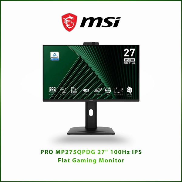 MSI PRO MP275QPDG 27" 100HZ IPS QHD FLAT GAMING MONITOR