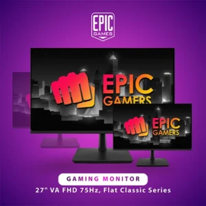 EPIC GAMERS 27" FHD 75HZ VA FLAT CLASSIC SERIES MONITOR – BLACK