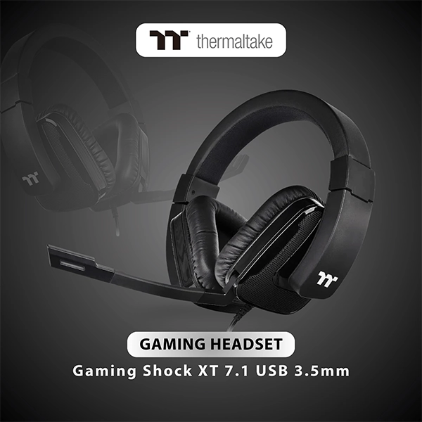 THERMALTAKE SHOCK XT 7.1 VIRTUAL SURROUND GAMING HEADSET – BLACK