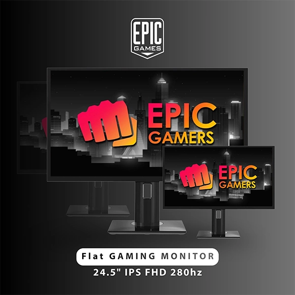 EPIC GAMERS 24.5" IPS FHD 280HZ FLAT GAMING MONITOR – BLACK