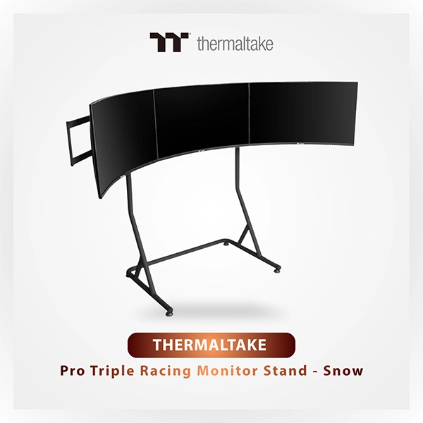 THERMALTAKE PRO TRIPLE RACING MONITOR STAND – SNOW