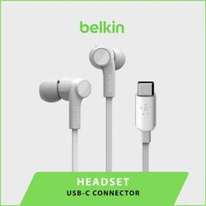 BELKIN HEADPHONES USB-C CONNECTOR WHITE