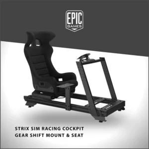 EPIC GAMERS STRIX SIM RACING COCKPIT WITH GEAR SHIFT MOUNT & SEAT