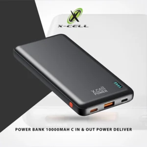 XCELL POWER BANK 10000MAH C IN & OUT PD BLACK