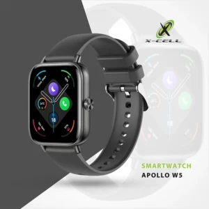 XCELL APOLLO W5 SMARTWATCH BLACK FRAME BLACK SILICONE STRAP