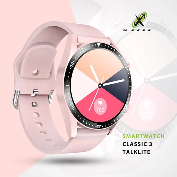 XCELL CLASSIC3 TALK LITE SMARTWATCH PINK FRAME PINK STRAP