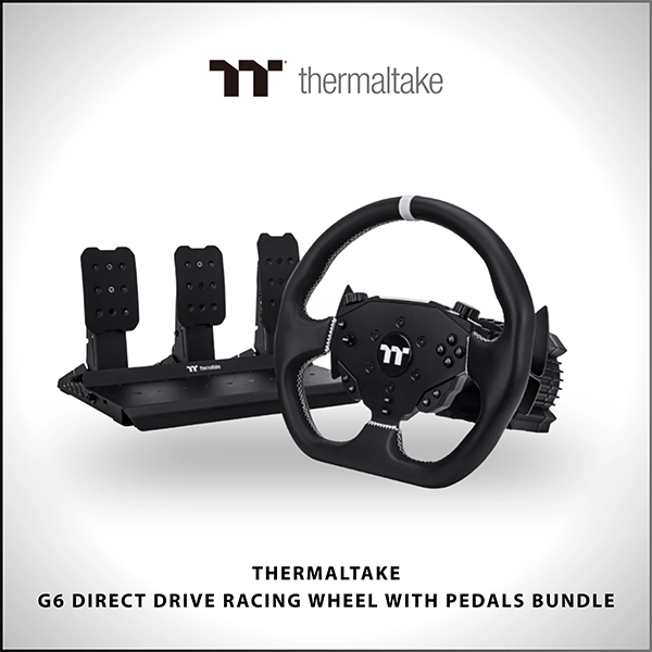 THERMALTAKE G6 DIRECT DRIVE RACING WHEEL WITH PEDALS BUNDLE