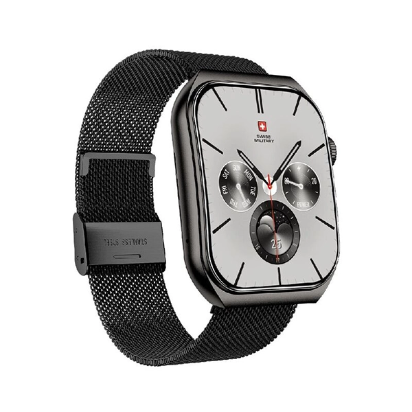 SWISS MILITARY ALPS3 SMARTWATCH GUN FRAME WITH GUN STEEL STRAP - Image 3