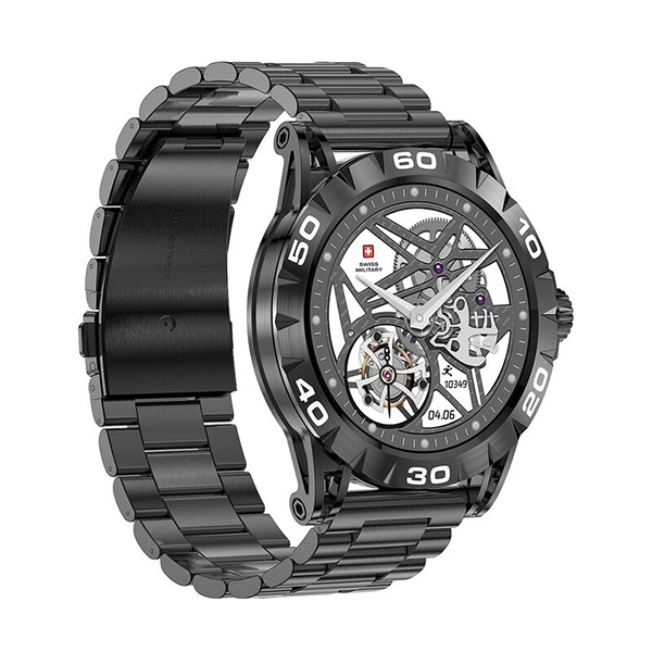 SWISS MILITARY DOM2 SMART WATCH METAL STRAP GUN METAL - Image 3